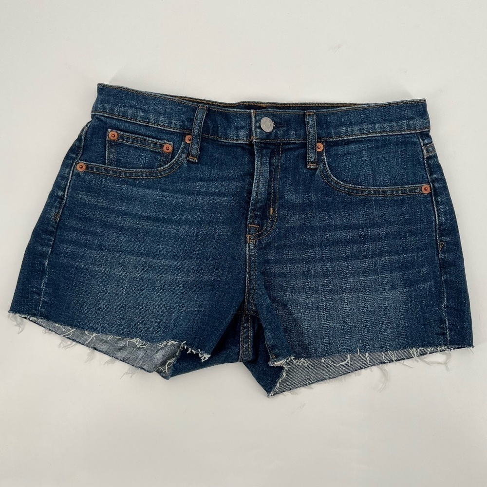 GAP 3" Cut Off Distressed Denim Jean Shorts Size 26 Women's